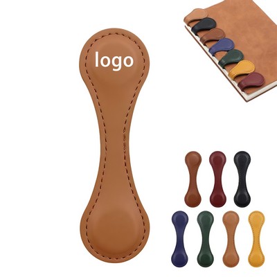 Vintage PU Leather Magnetic Bone-Shaped Bookmark Clip